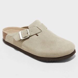 Universal Thread Neutral Suede Clog Mules